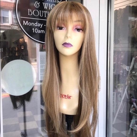 Blonde bangs wig long - Picture 2 of 8